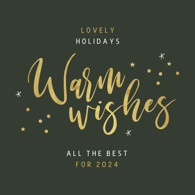 Geschäftliche Weihnachtskarten - Weihnachtskarte Geschäftspartner 'Warm Wishes'