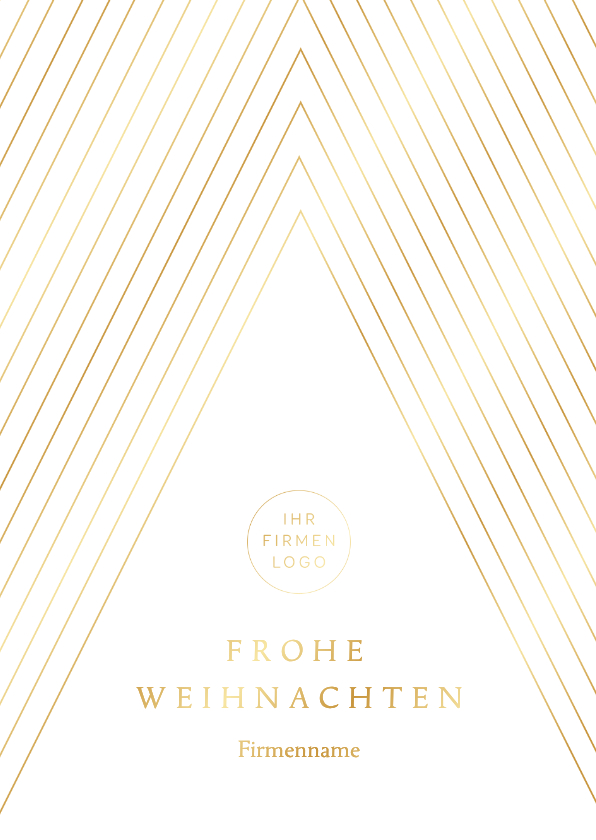 Weihnachtskarte Goldlinien Weihnachtsbaum Logo - Geschäftliche Weihnachtskarten Geschäftliche Weihnachtskarten - Weihnachtskarte Goldlinien Weihnachtsbaum Logo
