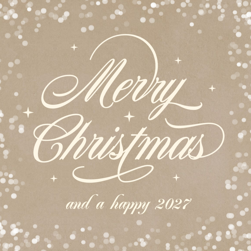 Weihnachtskarte klassisch Kalligraphie weiß Schneeflocken - Geschäftliche Weihnachtskarten Geschäftliche Weihnachtskarten - Weihnachtskarte klassisch Kalligraphie weiß Schneeflocken
