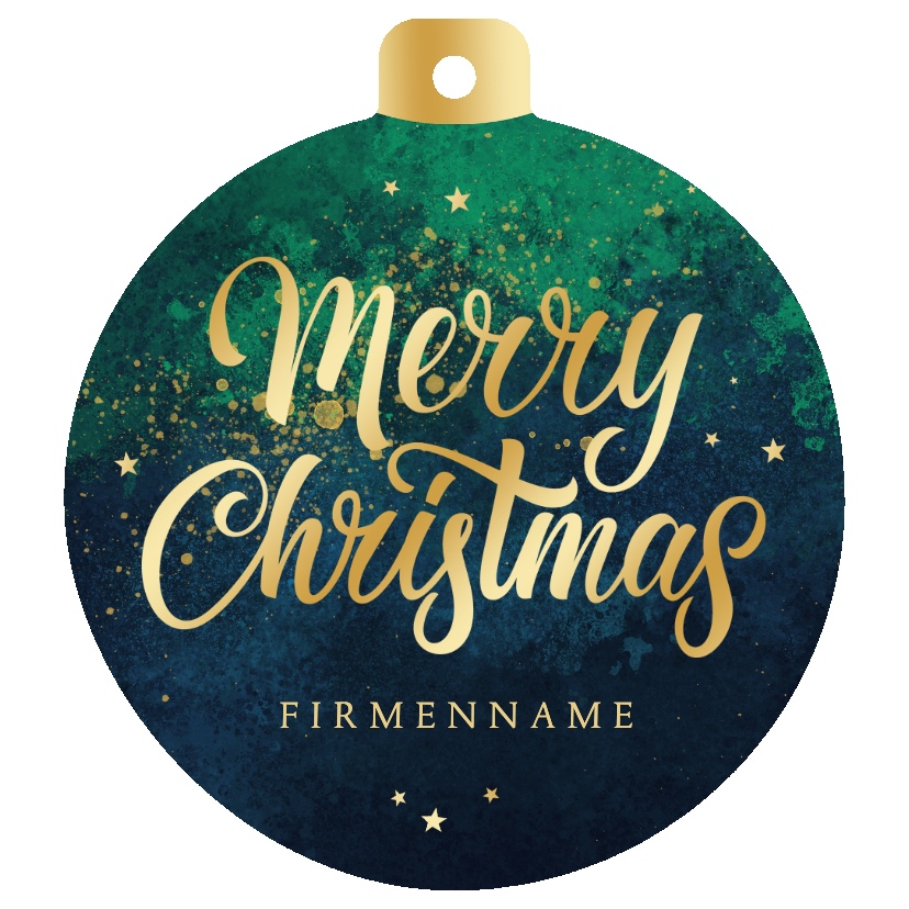 Weihnachtskarte Kugel 'Merry Christmas' internationale Grüße - Geschäftliche Weihnachtskarten Geschäftliche Weihnachtskarten - Weihnachtskarte Kugel 'Merry Christmas' internationale Grüße