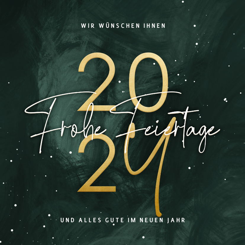 Geschäftliche Weihnachtskarten - Weihnachtskarte Kunden elegant & trendy