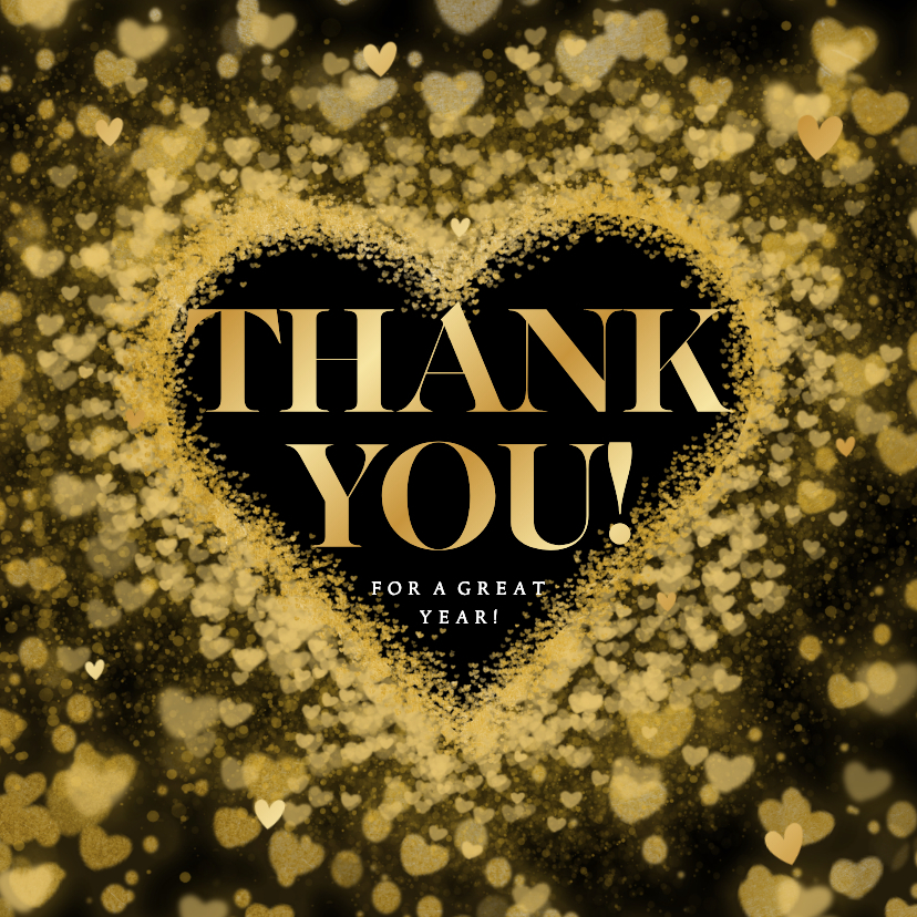 Weihnachtskarte 'Thank You' Herz aus Herzen - Geschäftliche Weihnachtskarten Geschäftliche Weihnachtskarten - Weihnachtskarte 'Thank You' Herz aus Herzen