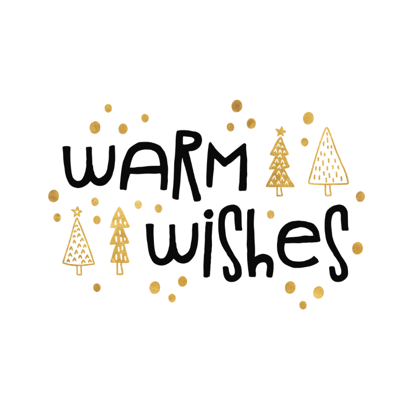 Geschäftliche Weihnachtskarten - Weihnachtskarte Warm wishes Tannenbäumchen