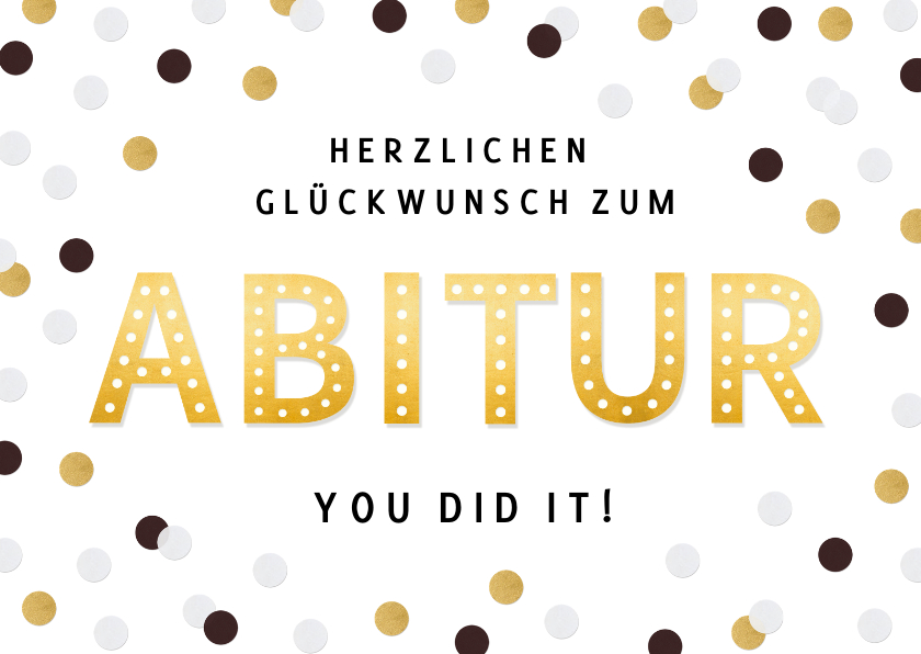 Abitur Glückwunschkarte Konfetti Send a Smile