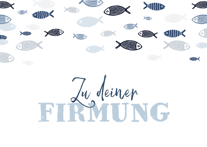 Glückwunschkarten - Firmungs-Glückwunschkarte kleine Fische