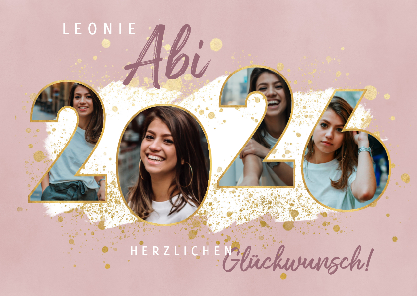 Glückwunschkarten - Glückwunschkarte Abi 2026 eigene Fotos