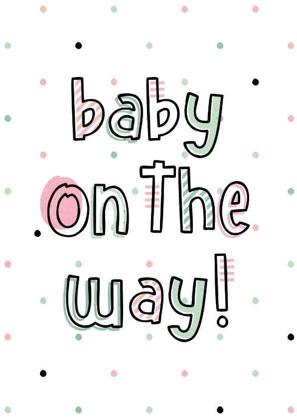 Glückwunschkarten - Glückwunschkarte Baby on the way Schwangerschaft
