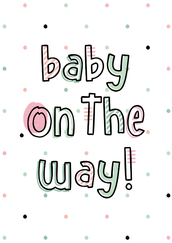 Glückwunschkarte Baby on the way Schwangerschaft - Glückwunschkarten Glückwunschkarten - Glückwunschkarte Baby on the way Schwangerschaft