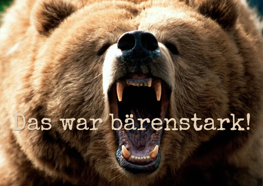 Glückwunschkarten - Glückwunschkarte bärenstarke Leistung