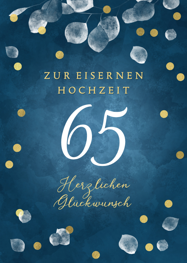 Glückwunschkarten - Glückwunschkarte Eiserne Hochzeit