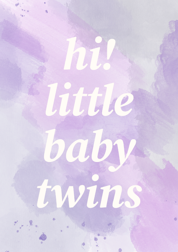 Glückwunschkarten - Glückwunschkarte Geburt Zwilling 'Baby Twins'