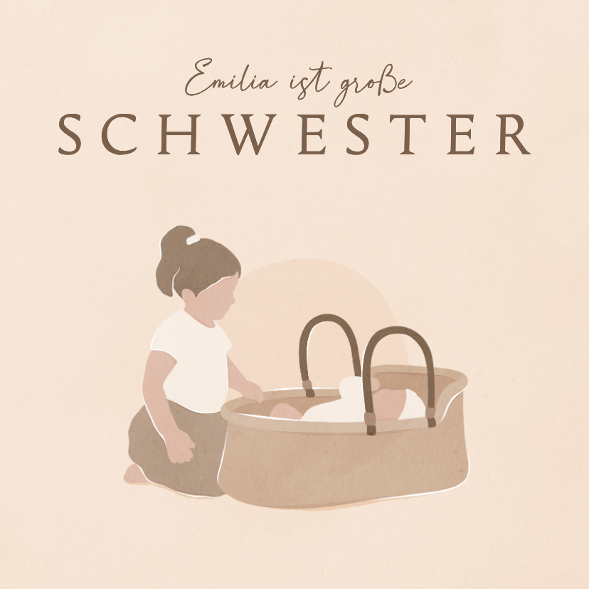 Glückwunschkarten - Glückwunschkarte 'Große Schwester'