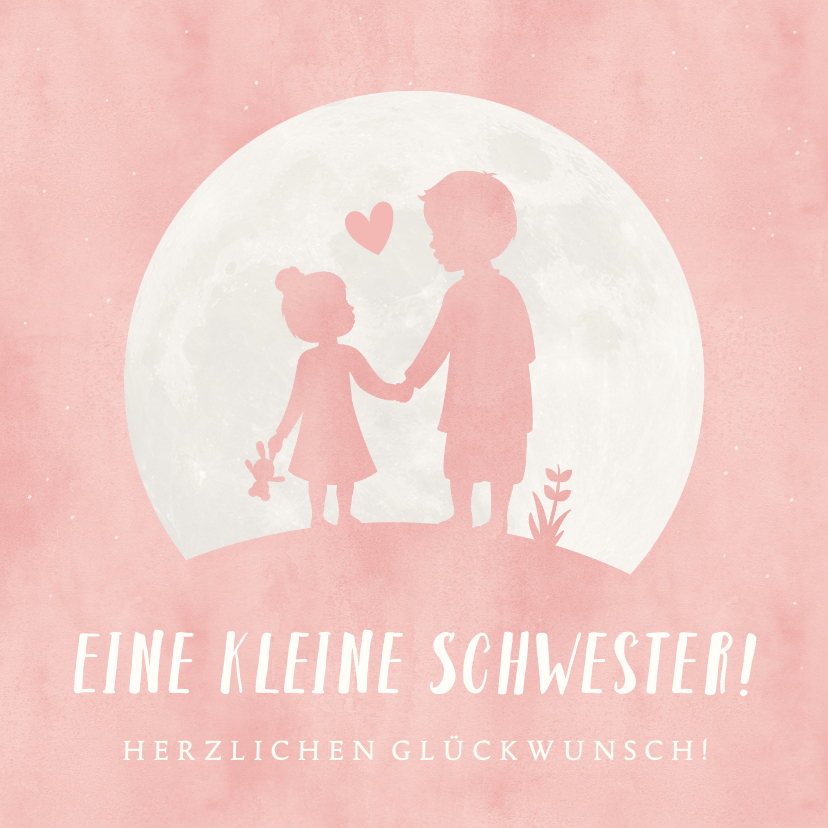 Glückwunschkarten - Glückwunschkarte großer Bruder kleine Schwester