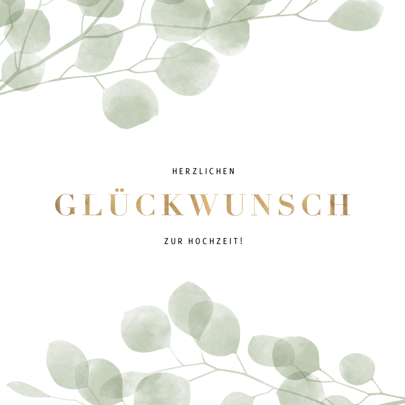 Glückwunschkarten - Glückwunschkarte Hochzeit transparente Blätter