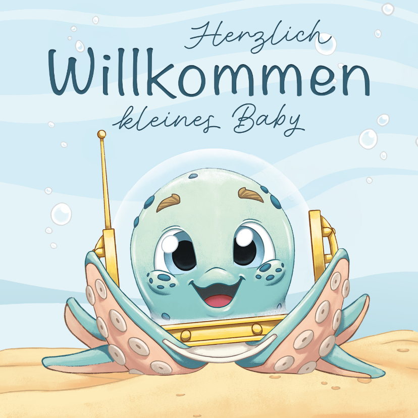 Glückwunschkarten - Glückwunschkarte Joey Willkommen, du süßer kleiner Schatz!