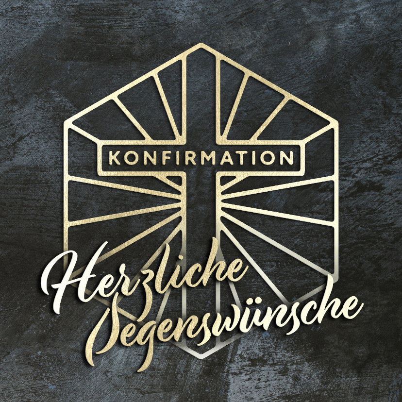 Glückwunschkarten - Glückwunschkarte Konfirmation geometrisch