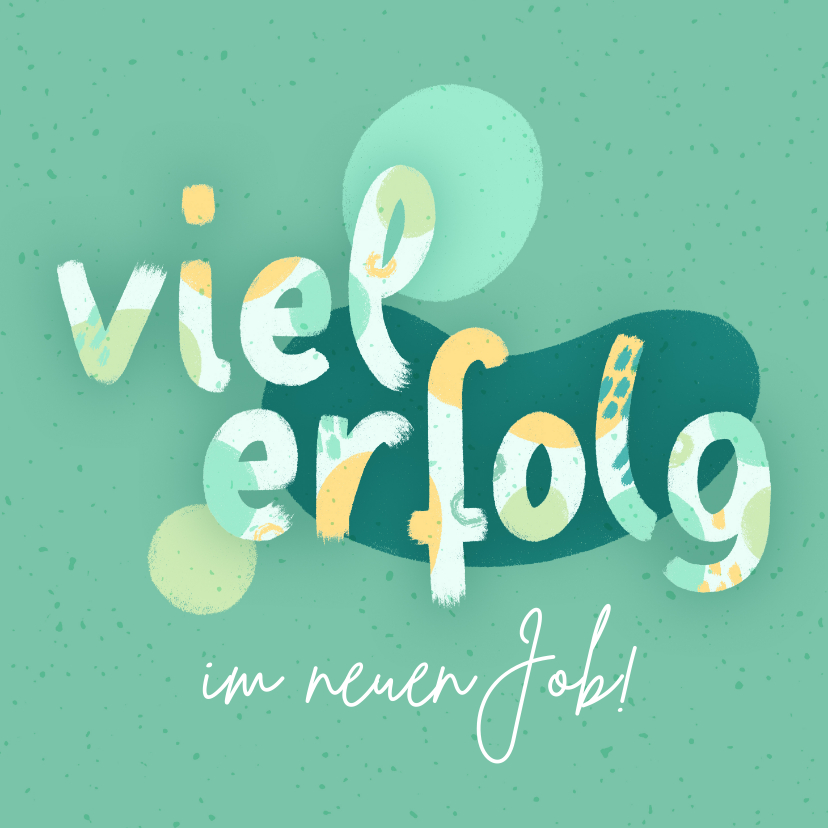 Glückwunschkarten - Glückwunschkarte Neuer Job Lettering Viel Erfolg