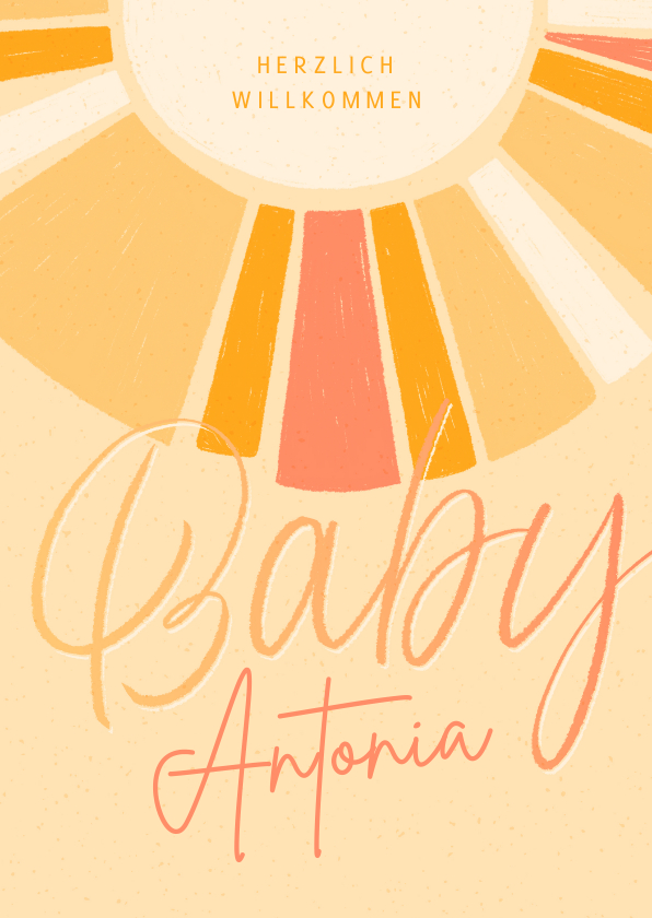 Glückwunschkarten - Glückwunschkarte zur Geburt mit Lettering "Baby"