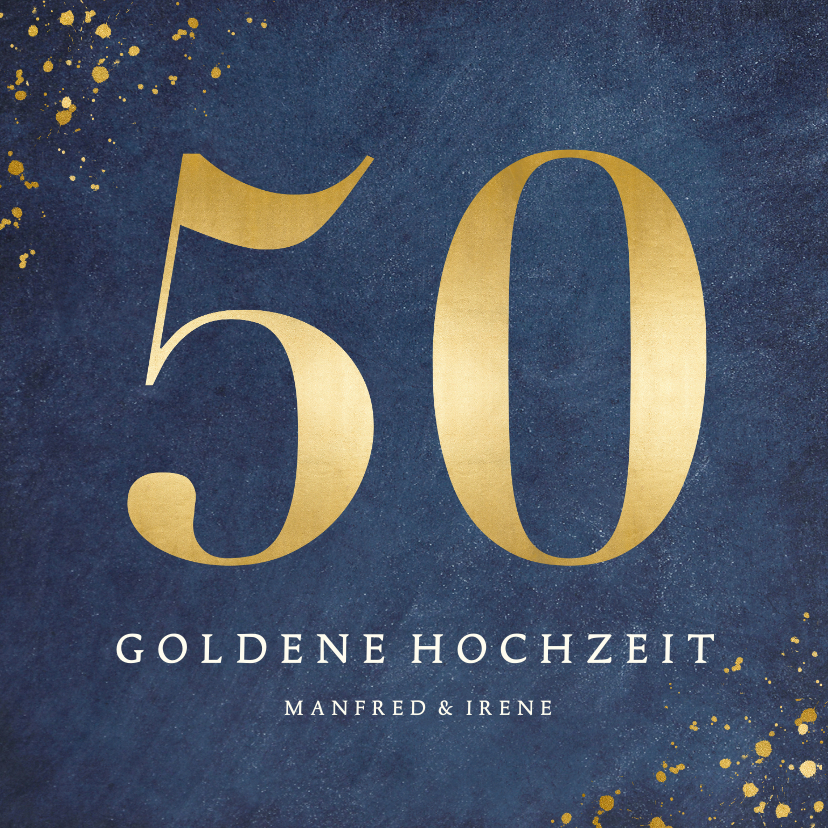 Glückwunschkarten - Glückwunschkarte zur goldenen Hochzeit große 50