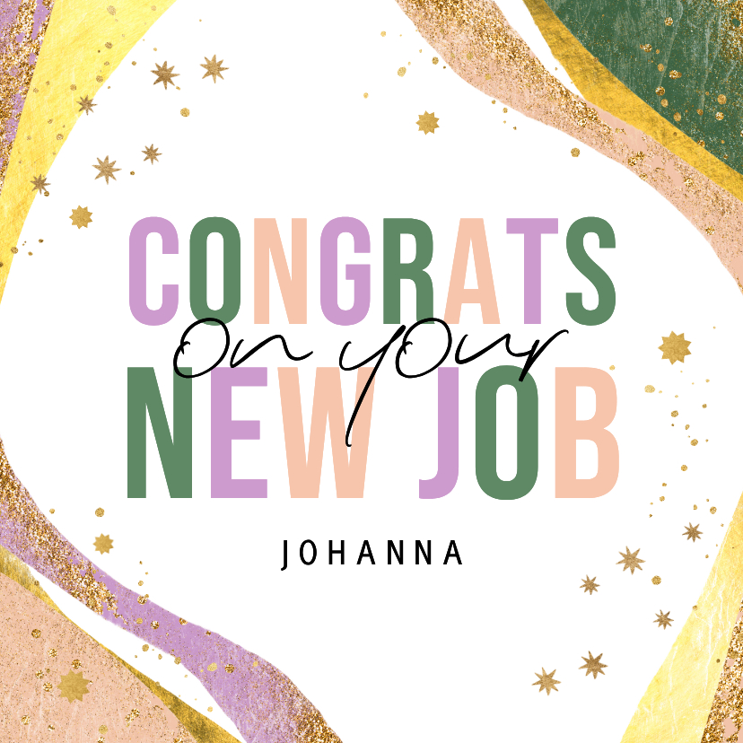 Glückwunschkarten - Grußkarte Glückwunsch 'Congrats on your new job'