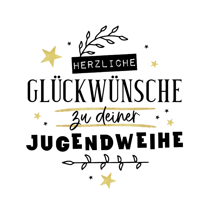 Glückwunschkarten - Karte Glückwünsche zur Jugendweihe