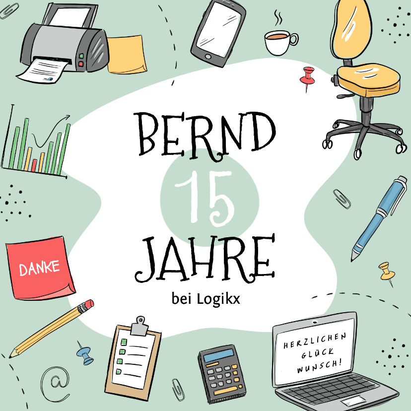 Glückwunschkarten - Karte Glückwunsch Firmenjubiläum