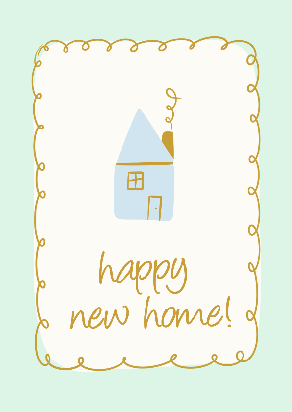 Glückwunschkarten - Karte Glückwunsch Neue Wohnung 'Happy New Home'