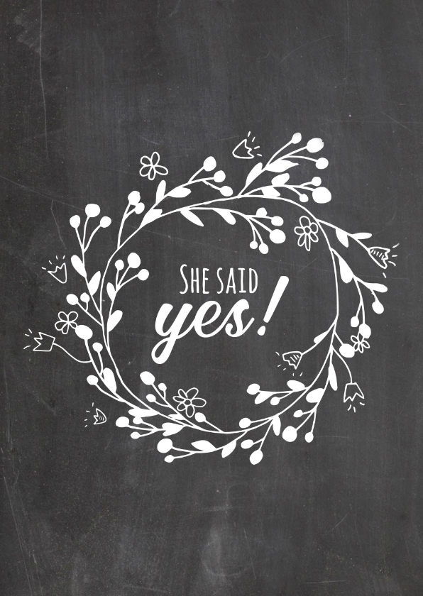 Glückwunschkarten - Karte Glückwunsch Verlobung 'She said yes'