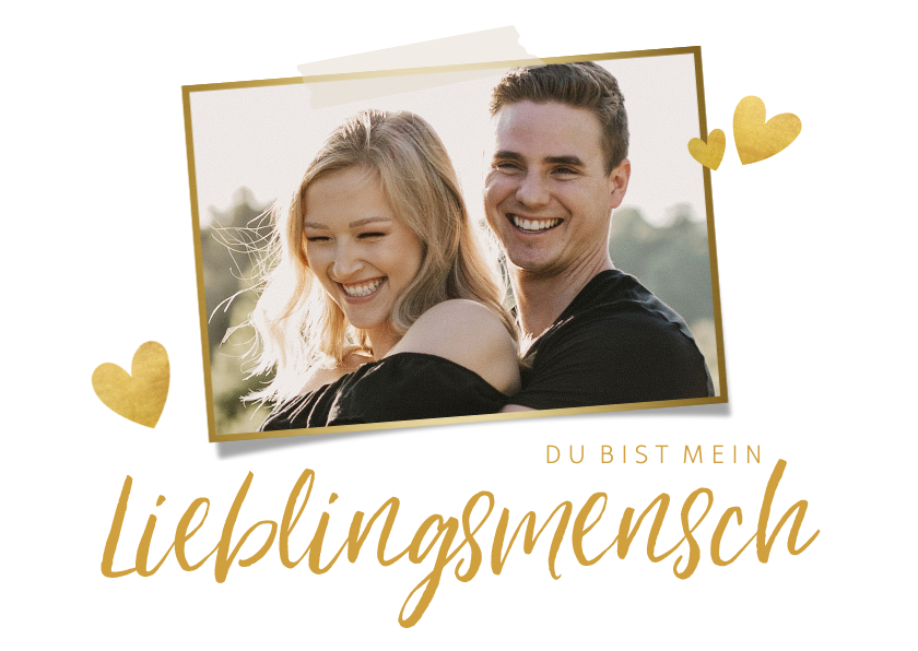 Grußkarten - Foto-Grußkarte 'Du bist mein Lieblingsmensch'