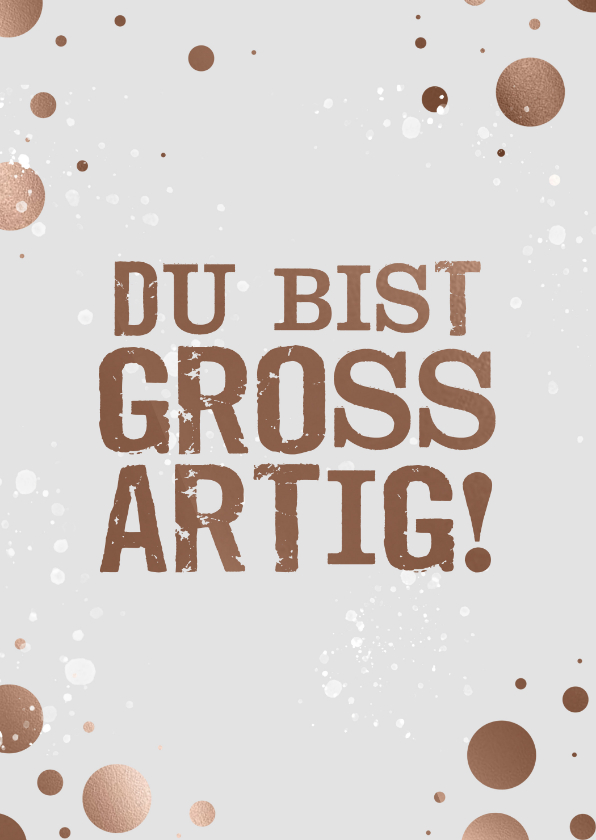 Grußkarten - Grusskarte "Du bist großartig" 