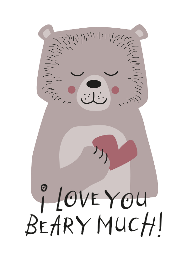 Grußkarten - Grußkarte 'I love you beary much'