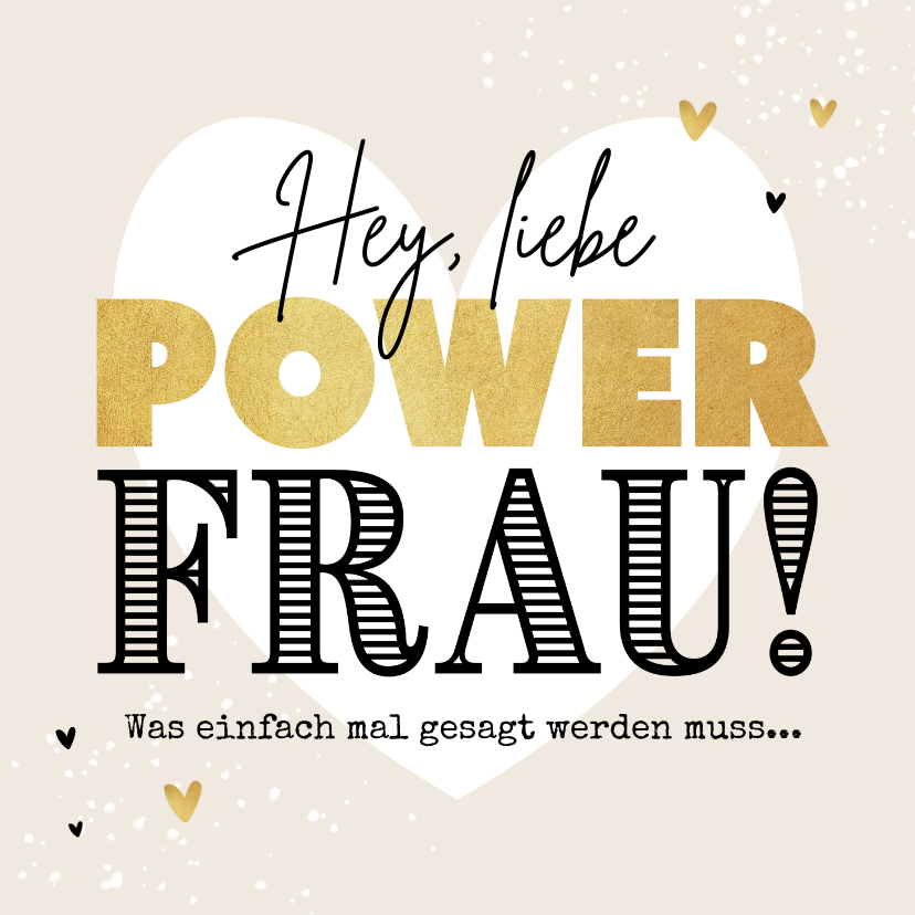 Grußkarten - Grußkarte Powerfrau