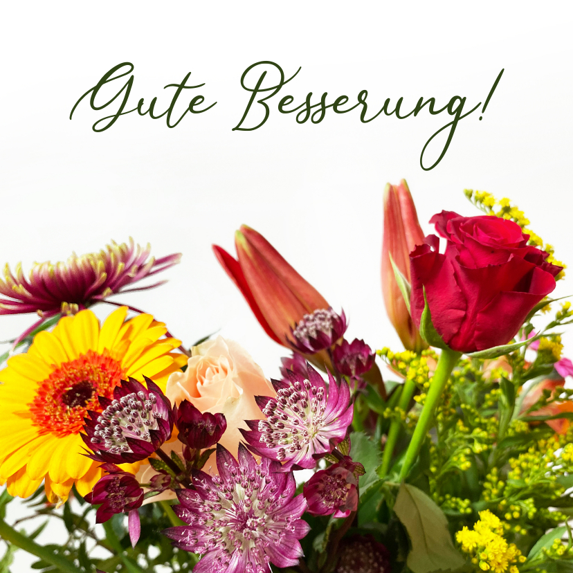 Gute Besserung - Blumenkarte Gute Besserung
