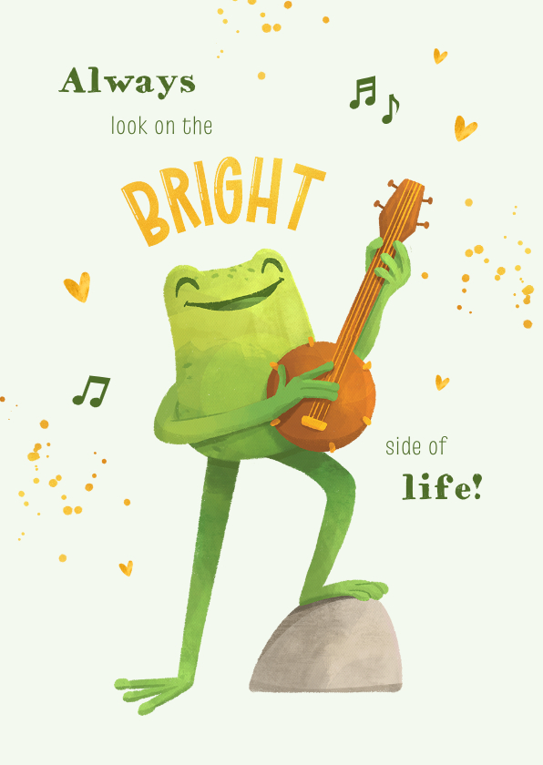 Gute Besserung - Fröhliche Gute-Besserungskarte mit singendem Frosch