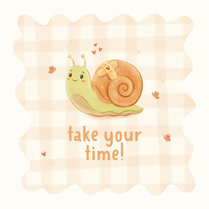 Gute Besserung - Gute Besserungskarte Schnecke 'take your time'