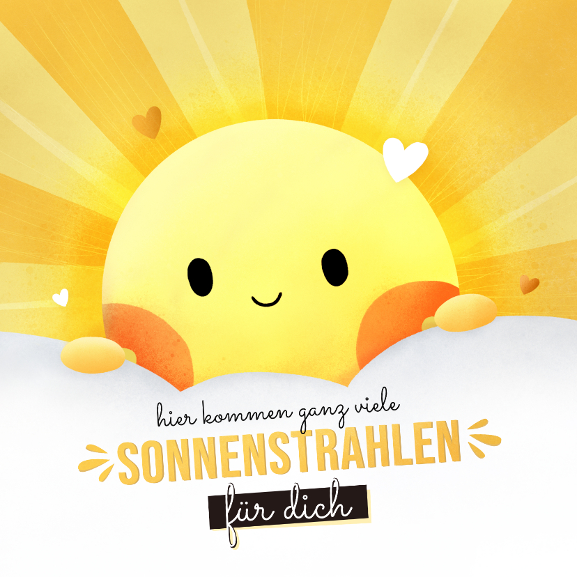 Gute Besserungskarte Zuversicht Sonnenstrahlen - Gute Besserung Gute Besserung - Gute Besserungskarte Zuversicht Sonnenstrahlen