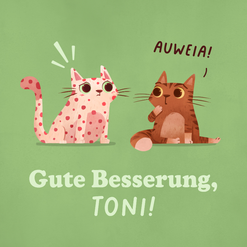 Gute Besserung - Karte Gute Besserung lustige Katzen