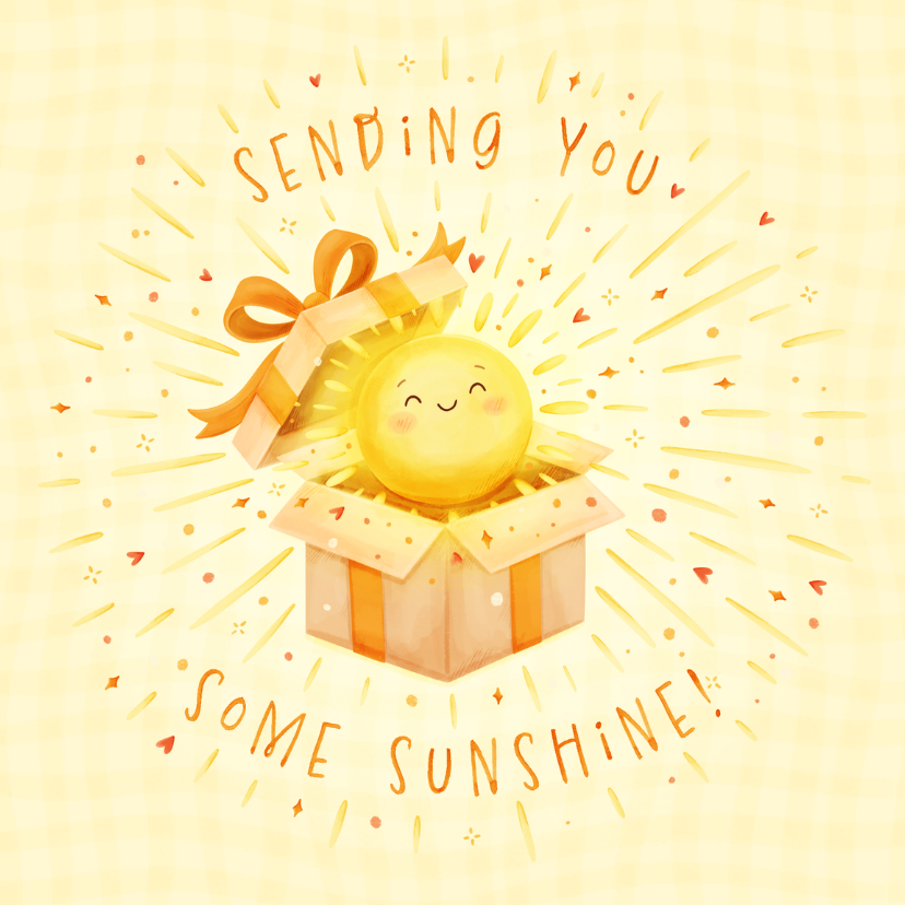 Gute Besserung - Karte Gute Besserung Sonne 'Sending you some sunshine'