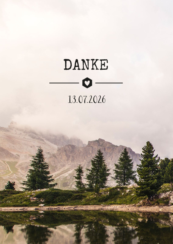 Dankeskarte zur Hochzeit mit Landschaftsfoto - Hochzeitskarten Hochzeitskarten - Dankeskarte zur Hochzeit mit Landschaftsfoto