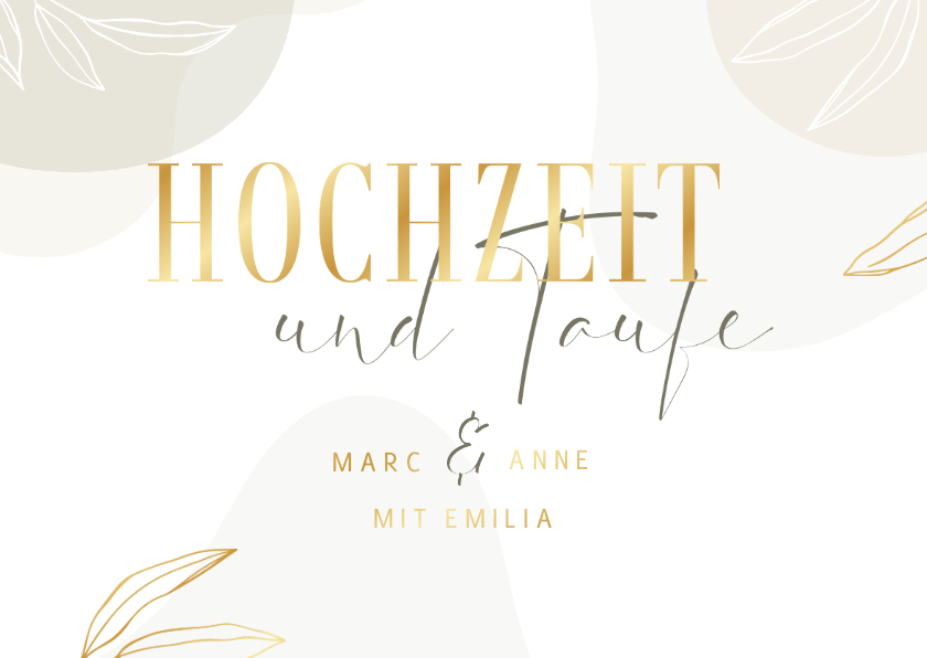 Einladung Hochzeit& Taufe elegant& abstrakt Send a Smile