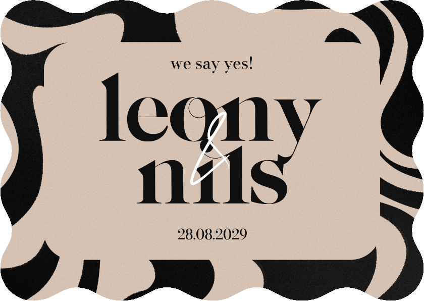 Einladung Wellenkarte abstrakte Wellenform Hochzeit - Hochzeitskarten Hochzeitskarten - Einladung Wellenkarte abstrakte Wellenform Hochzeit