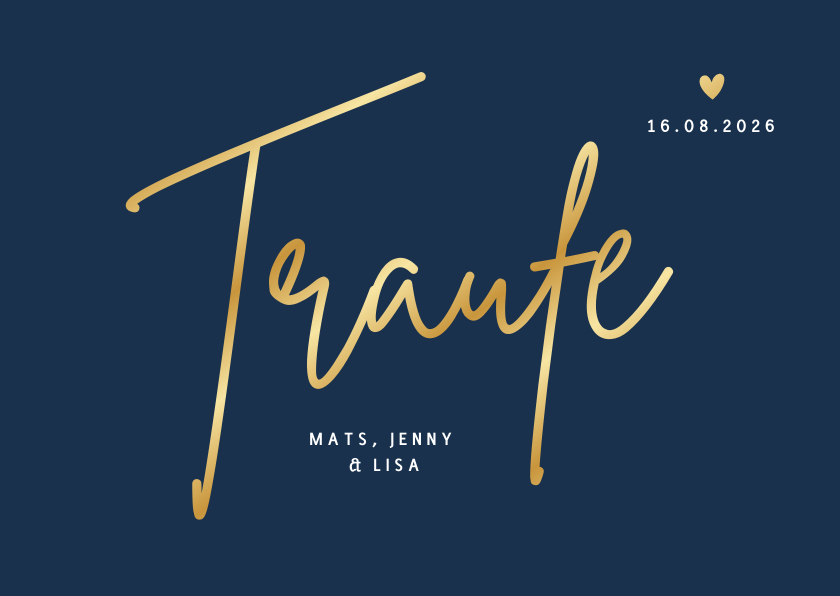 Einladung zur Hochzeit + Taufe klassisch Dunkelblau - Hochzeitskarten Hochzeitskarten - Einladung zur Hochzeit + Taufe klassisch Dunkelblau