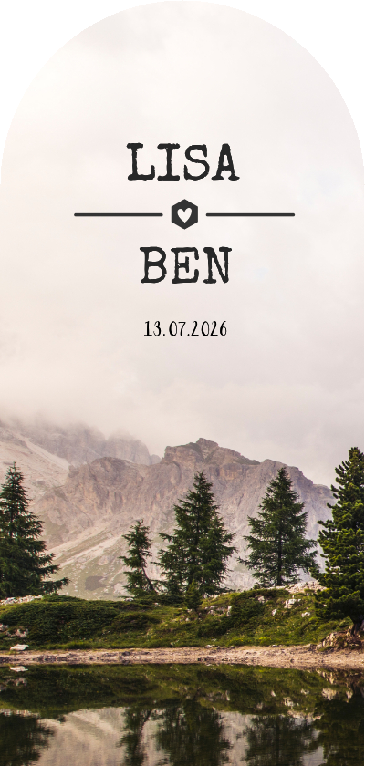 Hochzeitskarten - Einladungskarte Bogen Landschaft Outdoor Hochzeit