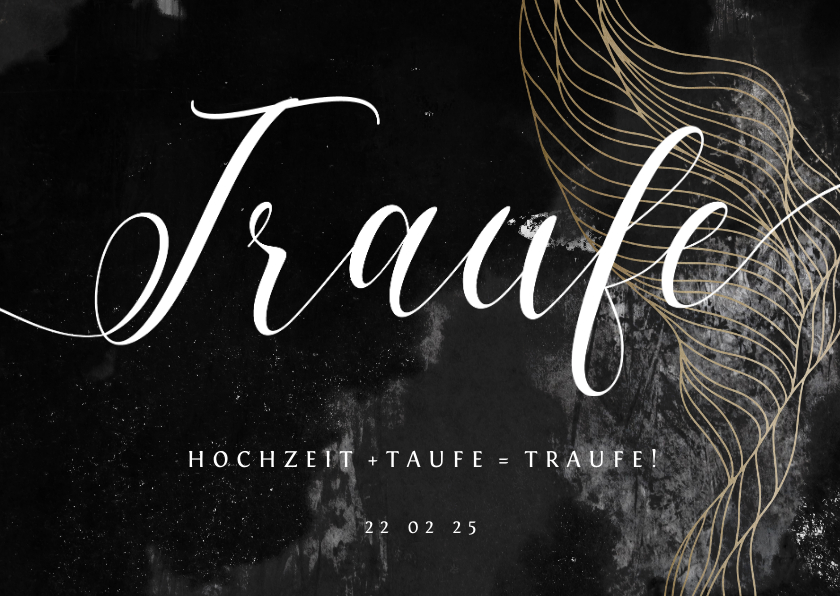 Einladungskarte 'Traufe' elegant-industriell - Hochzeitskarten Hochzeitskarten - Einladungskarte 'Traufe' elegant-industriell