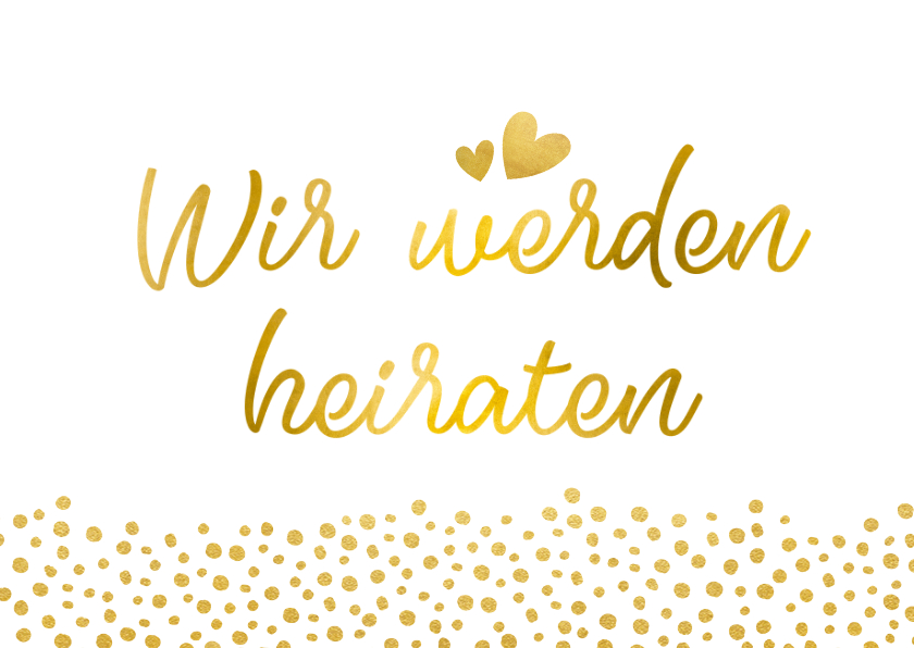 Hochzeitskarten - Einladungskarte zur Hochzeit im Goldlook mit Timeline