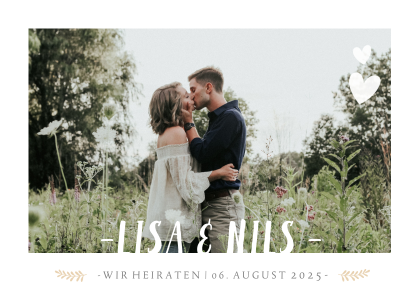 Hochzeitskarten - Einladungskarte zur Hochzeit Timeline & Foto