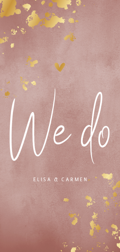 Hochzeitseinladung 'We do' Aquarell & Goldtupfen - Hochzeitskarten Hochzeitskarten - Hochzeitseinladung 'We do' Aquarell & Goldtupfen