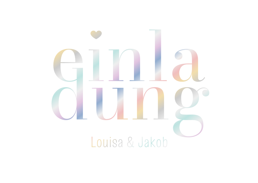 Hochzeitskarten - Hochzeitskarte Einladung holografisch