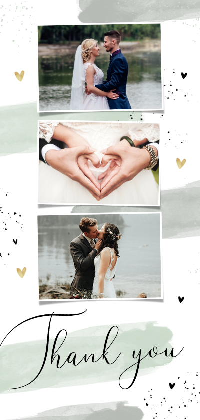 Hochzeitskarte 'Thank You' Aquarell & Typografie Hochzeitskarte 'Thank You' Aquarell & Typografie