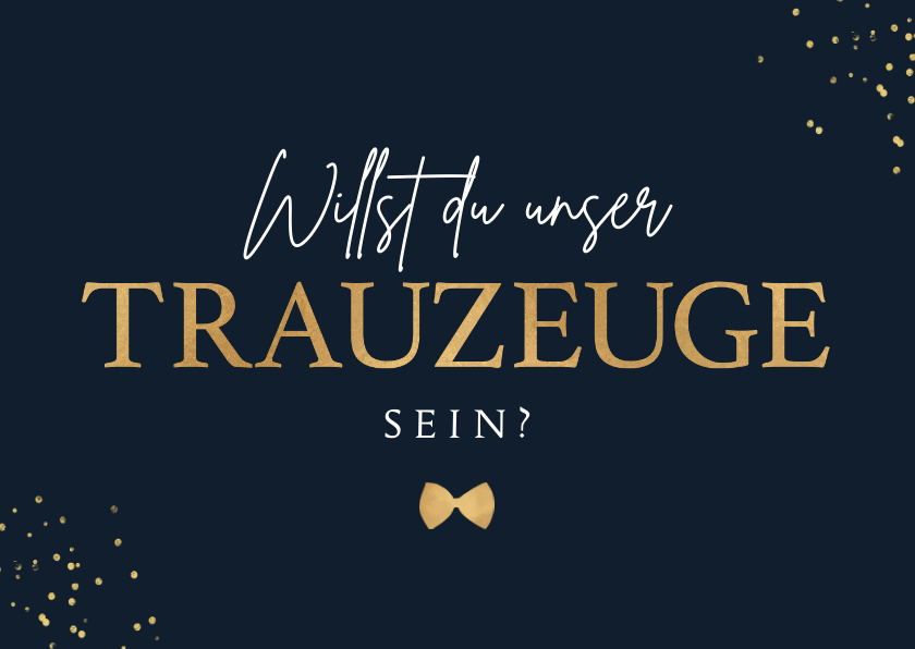 Hochzeitskarten - Karte Trauzeuge Fliege